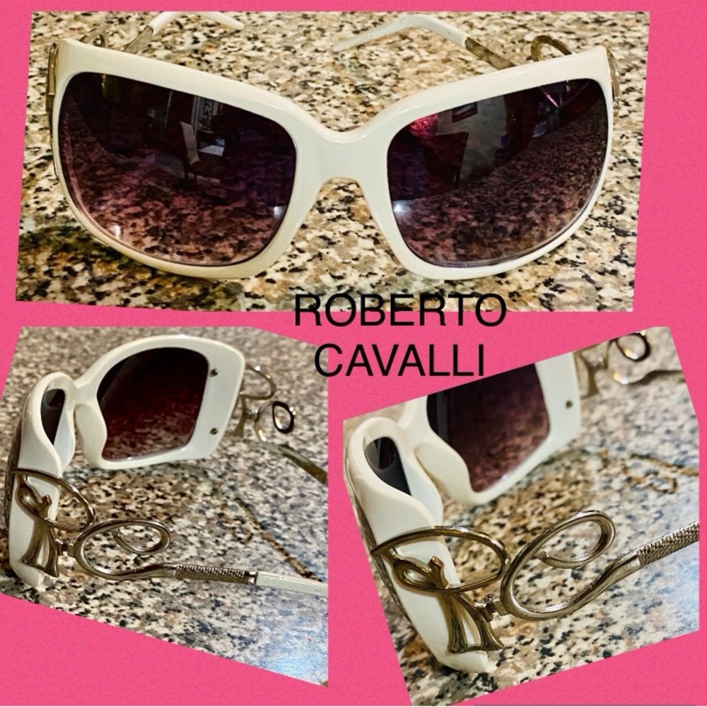 Vintage Roberto Cavalli  white sunglasses